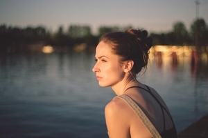 Woman looking at the horizon